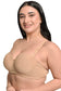 Plus Size Beige Organic Cotton Bamboo Padded Strapless Bra