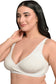 Plus Size White Organic Cotton Bamboo Non Padded  Sleeping Bra