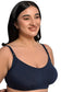 Plus Size Navy Organic Cotton Bamboo Nursing Bra with Removable pads