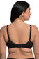 Plus Size Black Organic Cotton Bamboo Non padded Side support bra