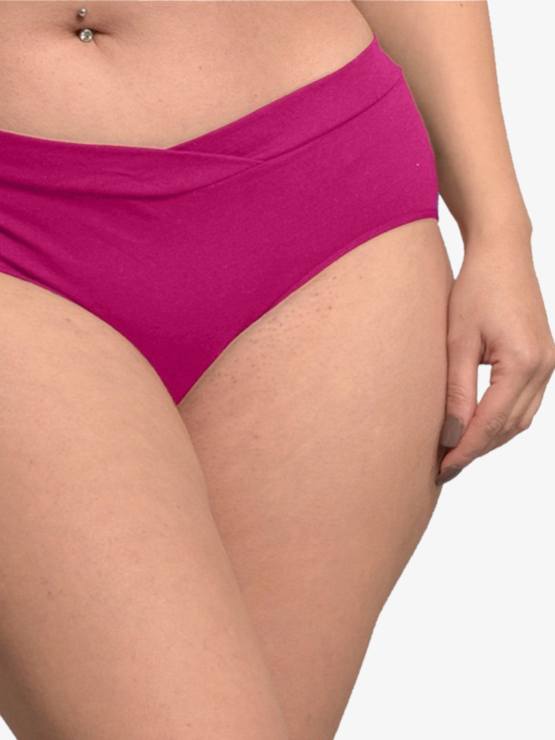 Plus Organic Cotton Antimicrobial Maternity Panty-IMP102-Sangria_Sangria