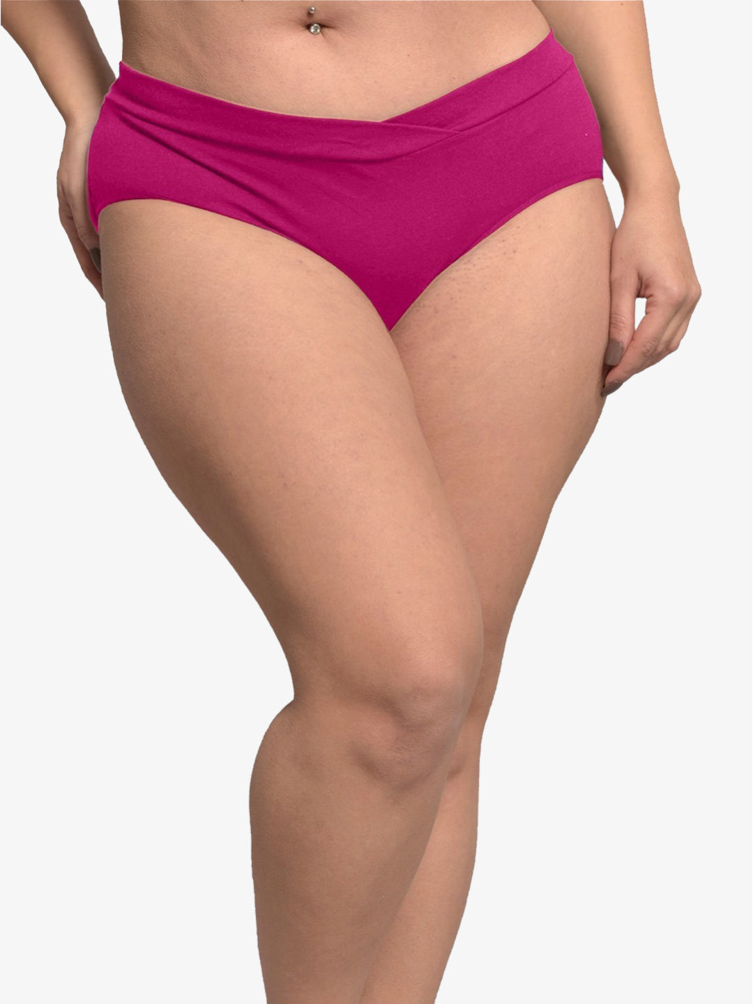 Plus Organic Cotton Antimicrobial Maternity Panty-IMP102-Sangria_Deep Purple