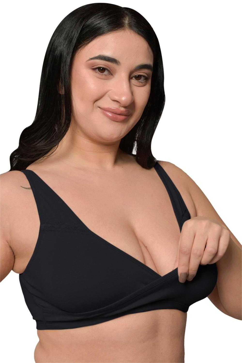 Inner Sense Organic Cotton Bamboo Overlap Nursing Bra
