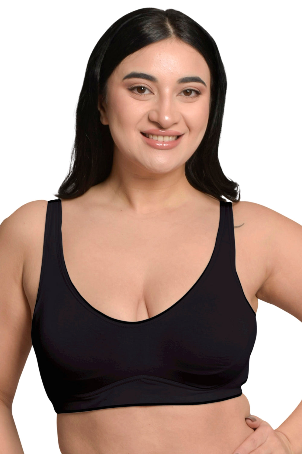 Inner Sense Organic Cotton Bamboo Plus Size Minimizer Bra