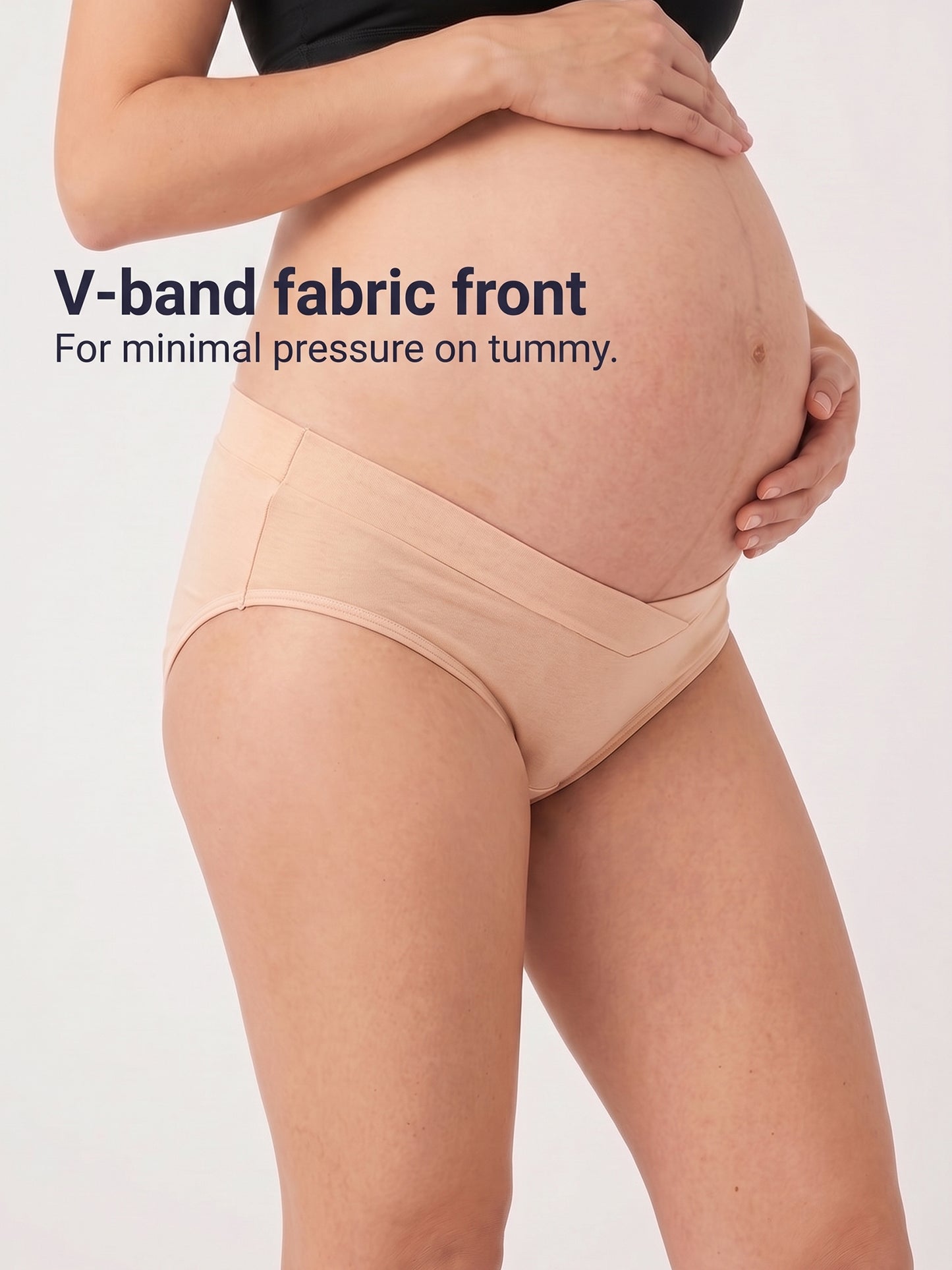 Organic Cotton Antimicrobial Maternity Panty-IMP102-Skin-