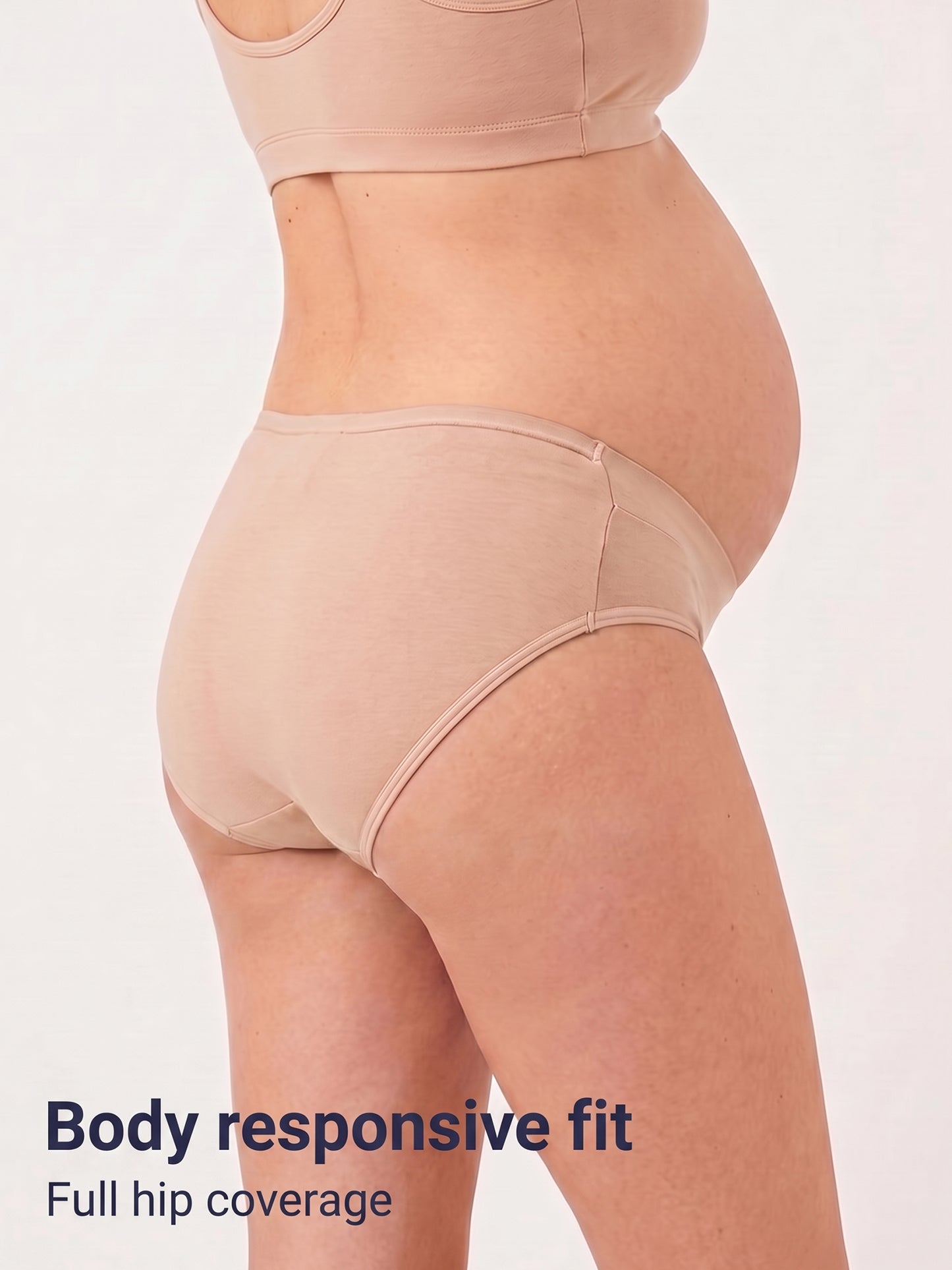 Organic Cotton Antimicrobial Maternity Panty-IMP102-Skin-