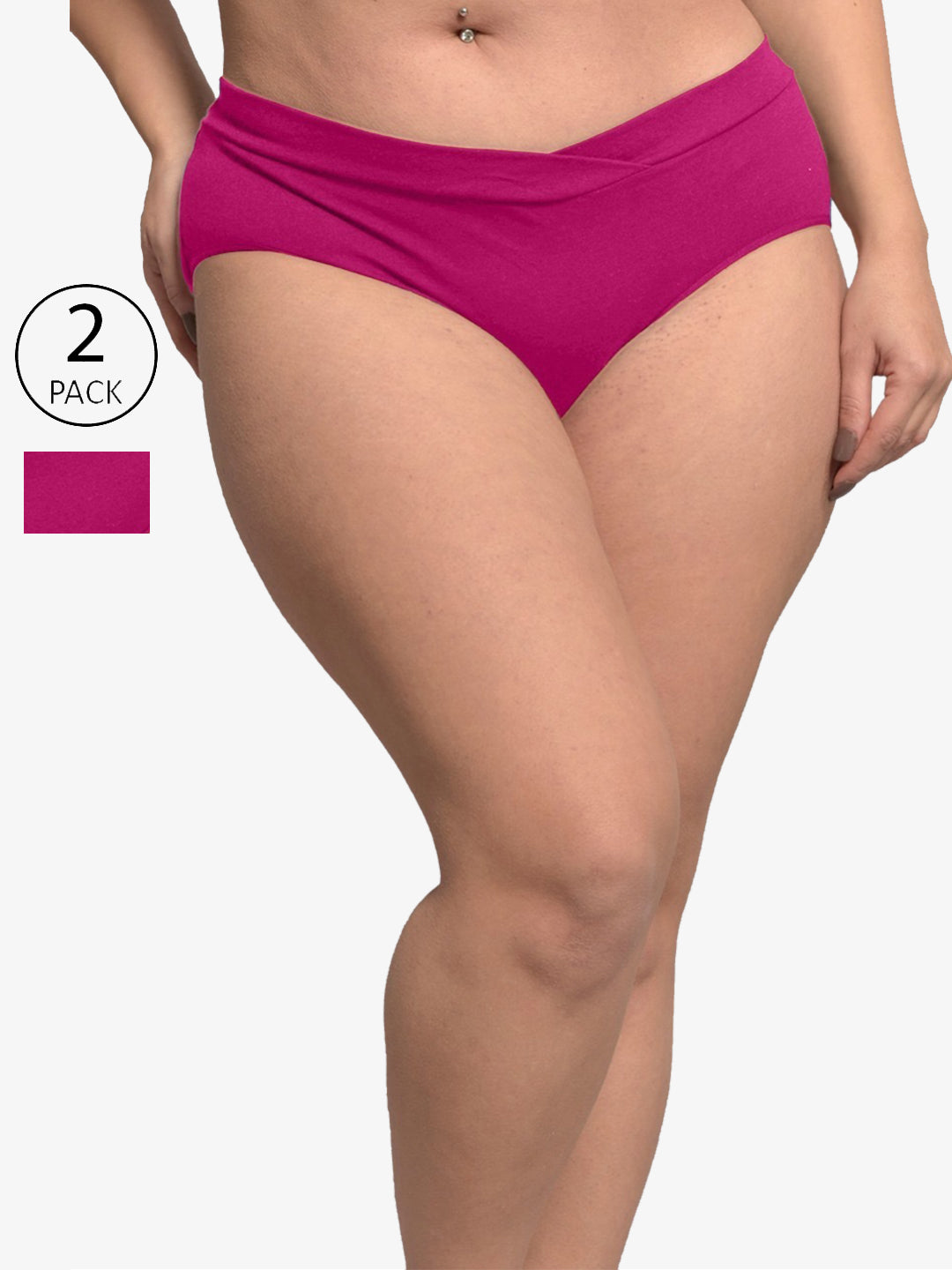 Plus Organic Cotton Antimicrobial Maternity Panty-IMP102-Sangria_Sangria