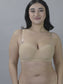 Plus Size Beige Organic Cotton Bamboo Padded Strapless Bra