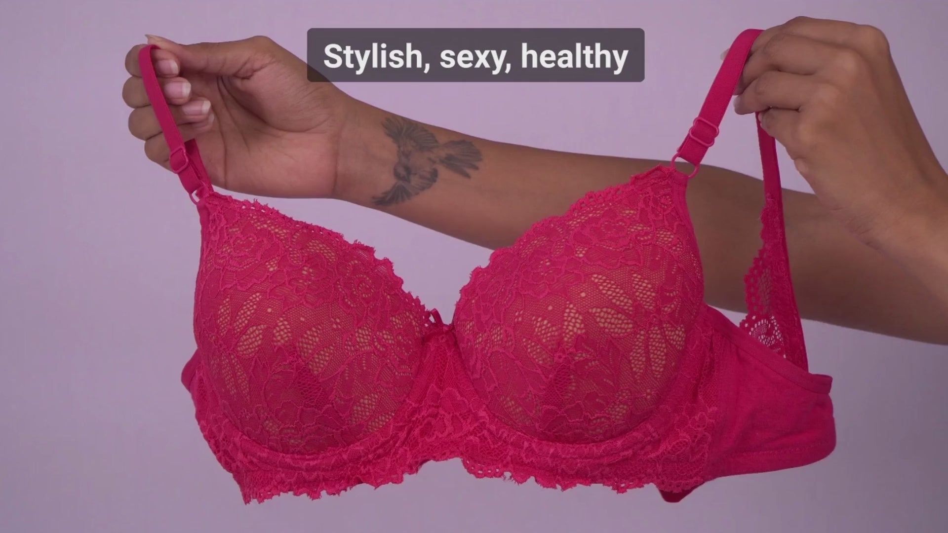 Inner Sense Organic Cotton Padded Underwired Lace Bra, Fuschia, (30) 30B :  : Clothing, Shoes & Accessories