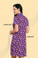 Organic Cotton and Bamboo fibre sleep shirt with an eye mask_ISL025-Acai floral print