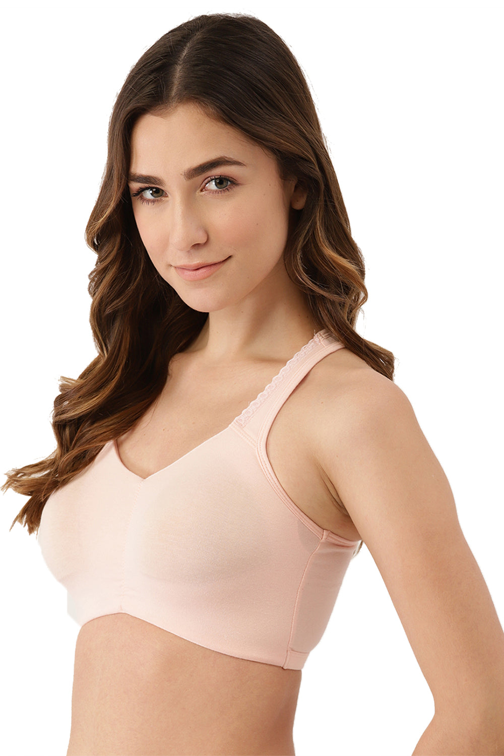Organic Cotton Antimicrobial Low Impact sports bra with removable