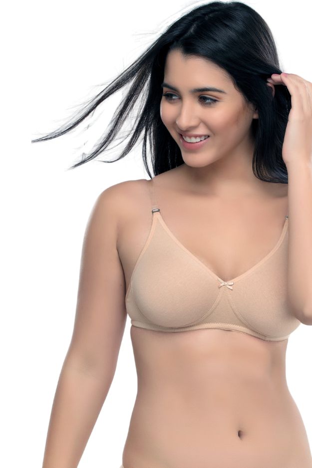 Organic Cotton Antimicrobial Backless Non-Padded Seamless Bra-ISB100-Skin-