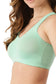 Organic Cotton Antimicrobial Low Impact Lounge bra with removable pads-ISB111-Ocean Green-