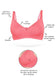 Organic Cotton  Antimicrobial  Seamless Side Support Bra-ISB057-Brightpink-