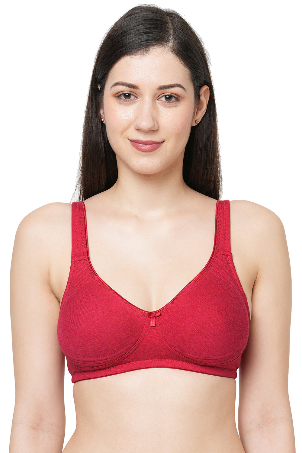 Organic Cotton Antimicrobial Seamless Side Support Bra-ISB057-Skin
