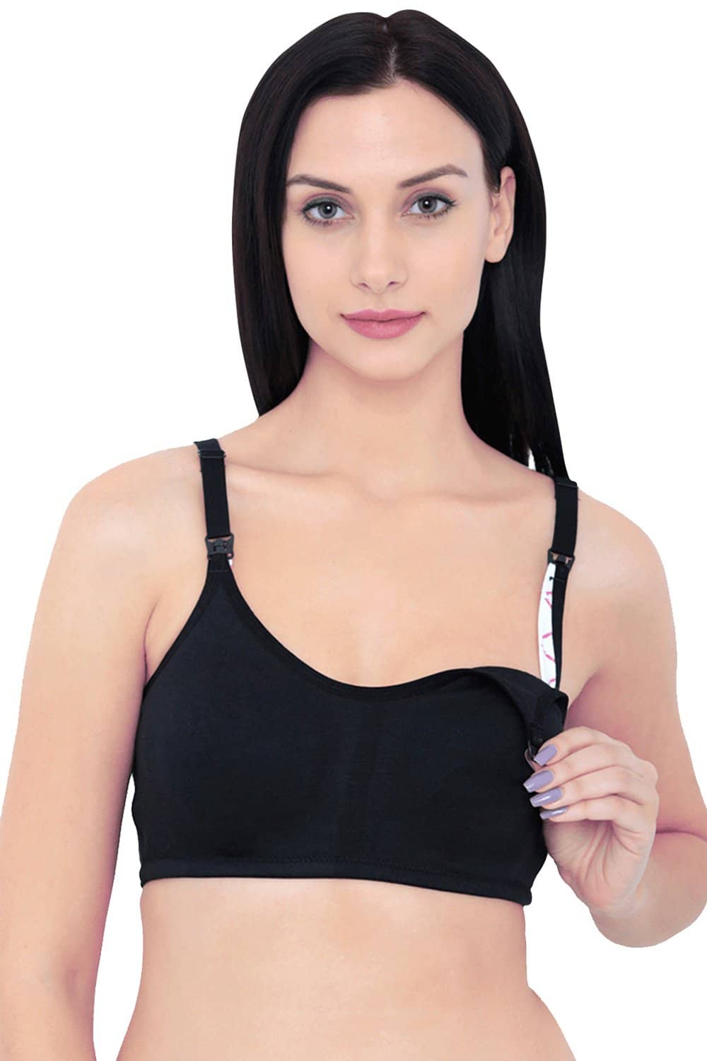 Buy InnerSense Organic Cotton Padded Wirefree Full Coverage Nursing Bra -  Skin at Rs.852 online