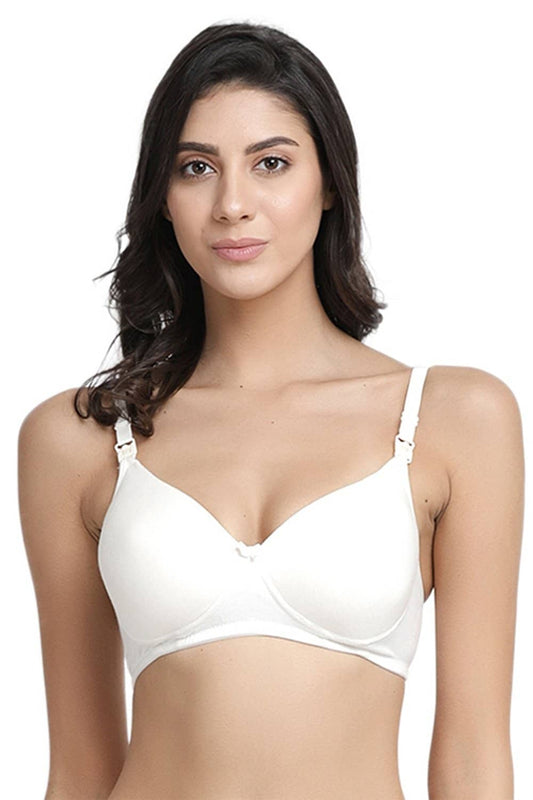 Organic Cotton Antimicrobial Padded NonWired Feeding Bra-IMB009D