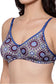 Organic Cotton  Antimicrobial Backless Non-Padded Seamless bra-ISB100-Blue Print-