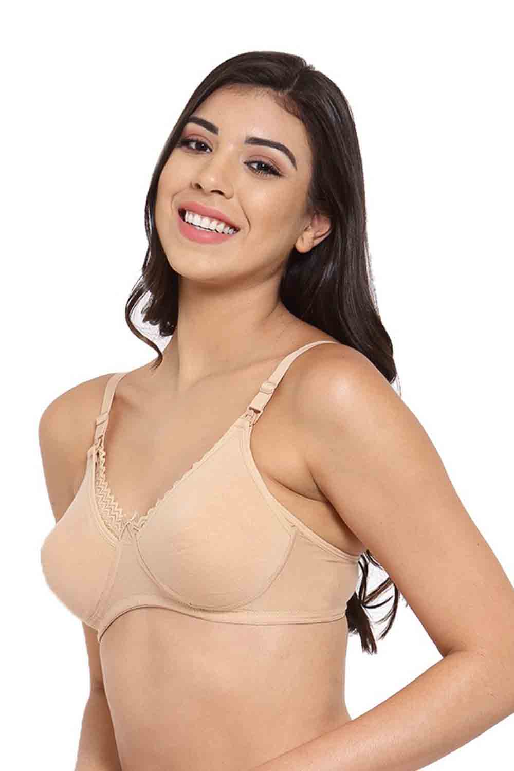 Buy InnerSense Organic & Antimicrobial Double Layered Wirefree Nursing Bra  - Aqua Print at Rs.685 online