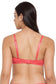 Organic Cotton Antimicrobial Laced Cushioned Padded underwired Bra-ISB107-Poping Bright Pink-