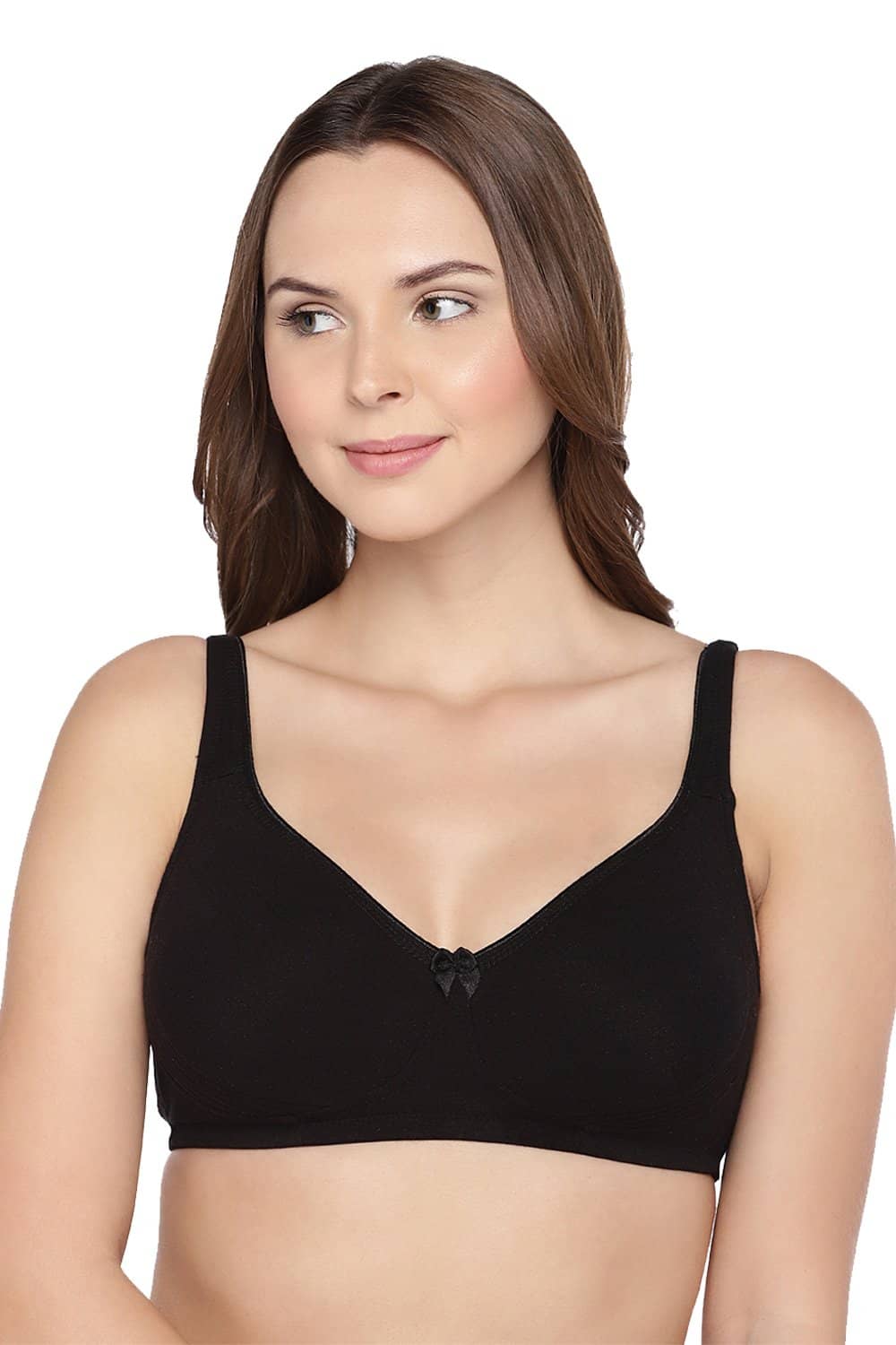 Organic Cotton  Antimicrobial  Seamless Side Support Bra (Pack of 3)-ISB057-Skin_Skin_Black-