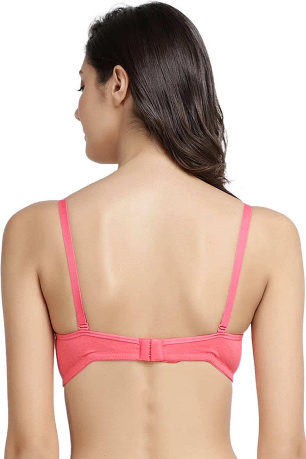 Organic Cotton  Antimicrobial Wire-free Padded Bra (Pack of 3)-ISB068-Coral Pink_Coral Pink_B.Pink-