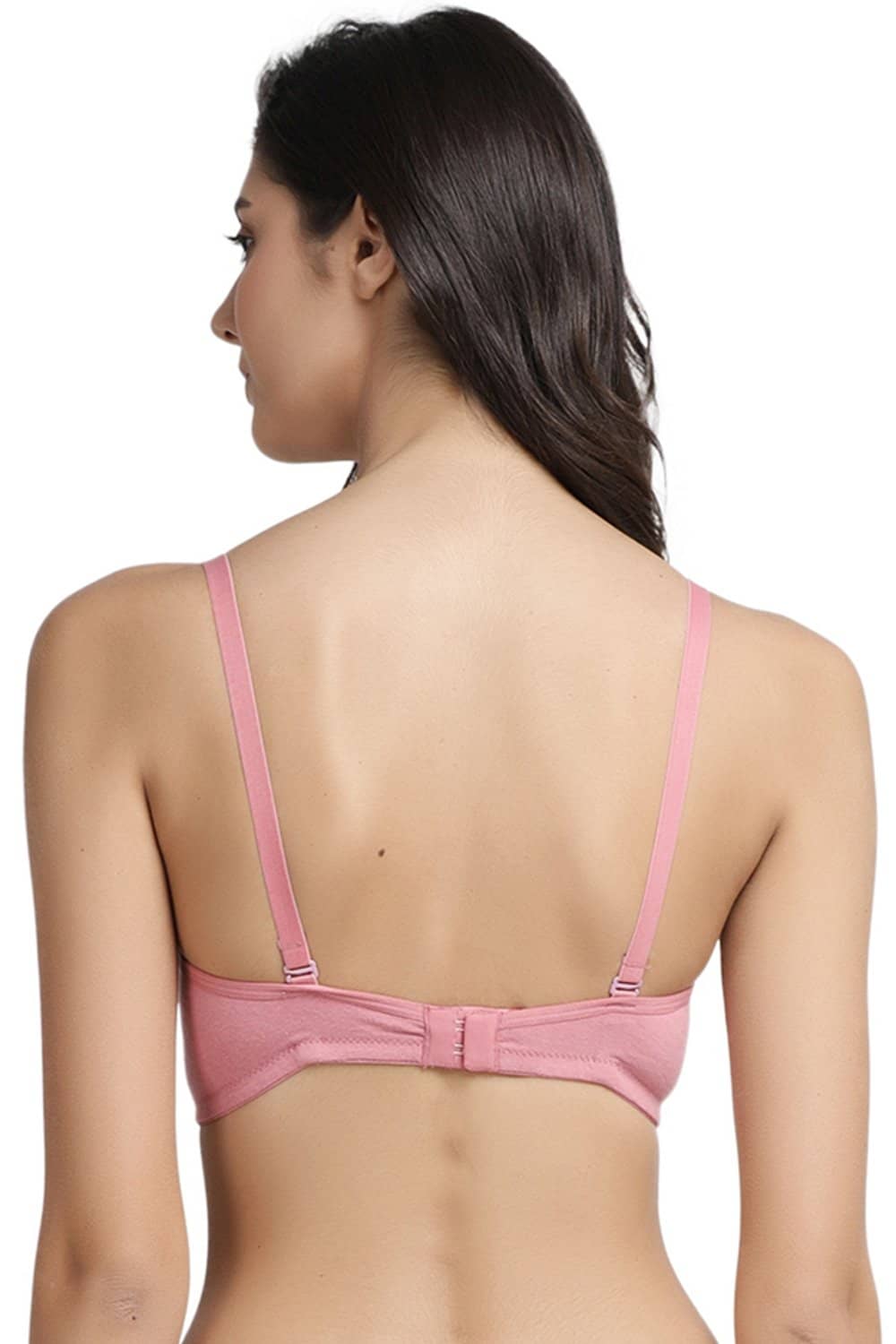 Organic Cotton  Antimicrobial Wire-free Padded Bra (Pack of 3)-ISB068-Coral Pink_Coral Pink_Mauve-