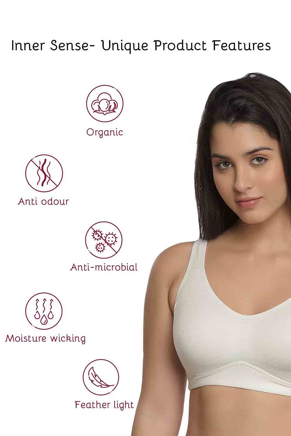 Organic Cotton Antimicrobial Soft Cup Full Coverage Bra-ISB097-Skin