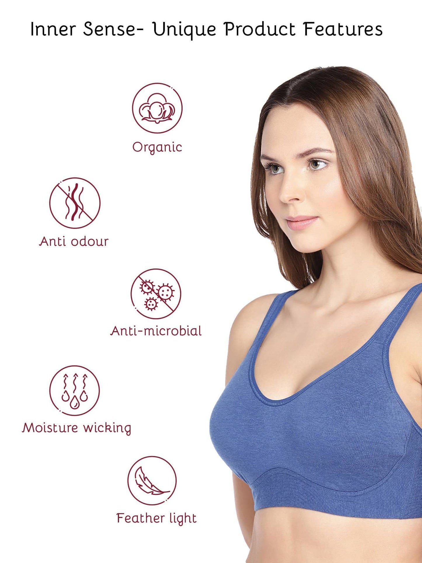 Organic Cotton Antimicrobial Soft Cup Full Coverage Bra-ISB098