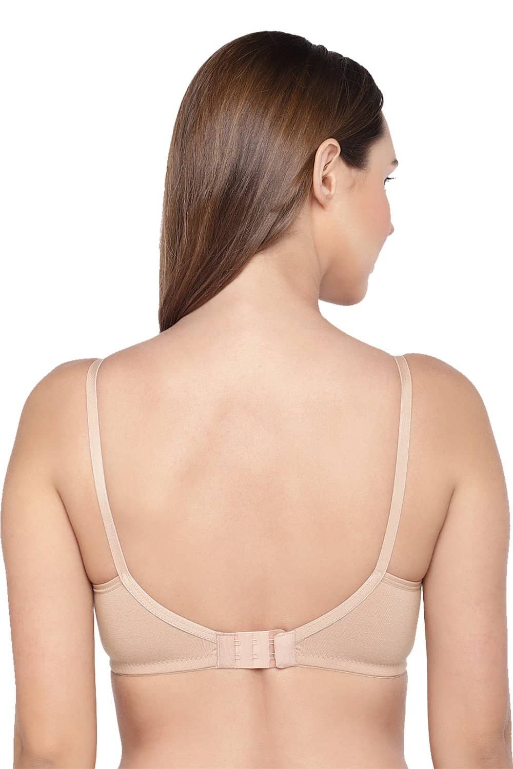Organic Cotton Antimicrobial Seamless Triangular Bra with Supportive  Stitch-ISB099-Skin