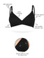 Organic Cotton Antimicrobial Seamless Triangular Bra with Supportive Stitch-ISB099-Black-