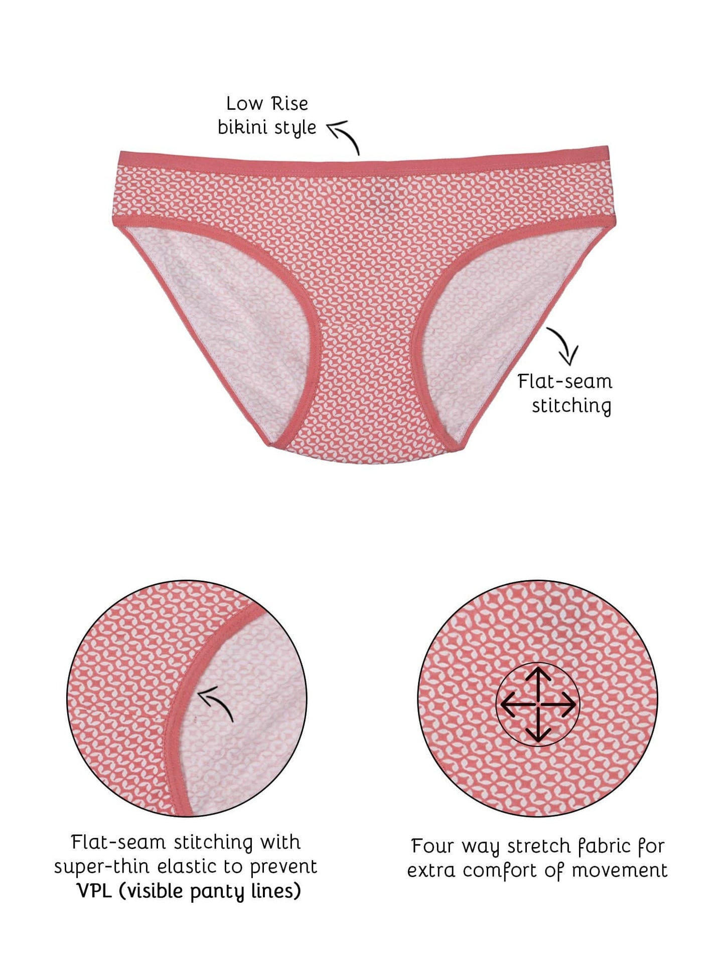 Organic Cotton Antimicrobial Bikini (Pack Of 2)-ISP024_24