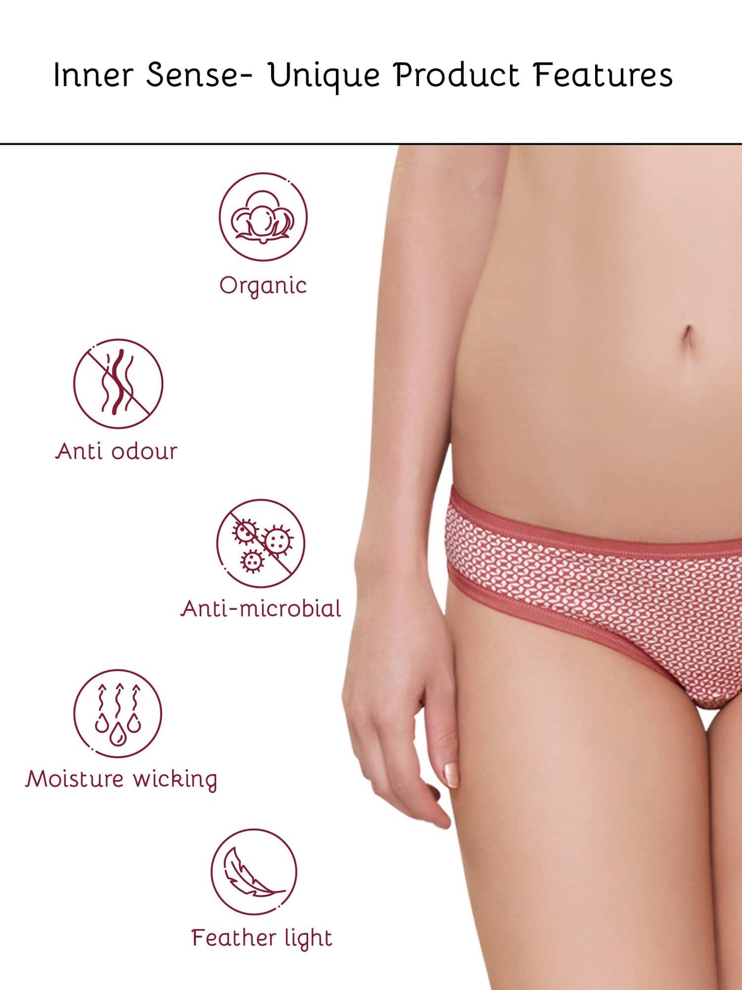 Organic Cotton Antimicrobial Bikini (Pack of 5)-ISPC024_5