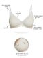 Organic Cotton Antimicrobial Seamless Triangular Bra with Supportive Stitch-ISB099-Milky White-