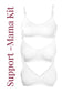 Organic Cotton Antimicrobial Support Mama Starter Bra Kit (Pack of 3)-IMBK04-White-