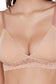 Organic Cotton  Antimicrobial Non-wired Triangular Lace Band Bralette-ISB095-